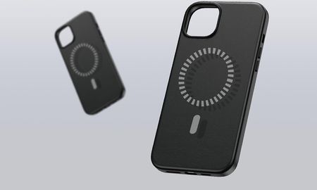 Magnetyczne Etui Na Telefon Iphone 15 Pro Baseus Fauxther Series Czarne - zdjęcie 4