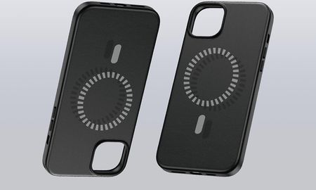 Magnetyczne Etui Na Telefon Iphone 15 Pro Baseus Fauxther Series Czarne - zdjęcie 5