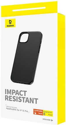Etui Na Telefon Iphone15 Pro Baseus Fauxther Series Czarny - zdjęcie 6