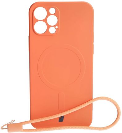 Bizon Etui Case Silicone Magsafe Do Apple Iphone 12 Pro Marchewkowe