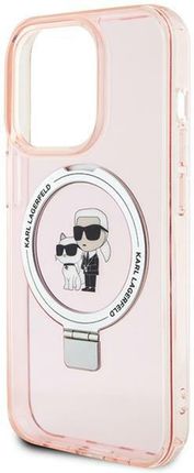 Karl Lagerfeld Klhmp15Lhmrskcp Iphone 15 Pro 6 1" Różowy Pink Hardcase Ring Stand Karl Choupettte Magsafe