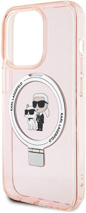 Karl Lagerfeld Klhmp15Xhmrskcp Iphone 15 Pro Max 6 7" Różowy Pink Hardcase Ring Stand Karl Choupettte Magsafe