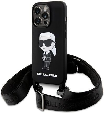 Karl Lagerfeld Klhcp15Xscbsknk Iphone 15 Pro Max 6 7" Hardcase Czarny Black Crossbody Silicone Ikonik