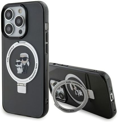 Karl Lagerfeld Klhmp15Lhmrskck Iphone 15 Pro 6 1" Czarny Black Hardcase Ring Stand Karl Choupettte Magsafe