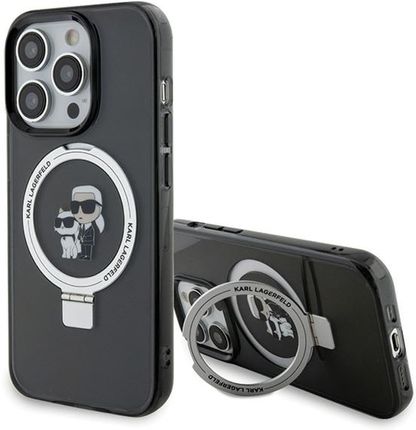 Karl Lagerfeld Klhmp15Xhmrskck Iphone 15 Pro Max 6 7" Czarny Black Hardcase Ring Stand Karl Choupettte Magsafe