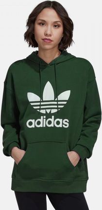 Bluza Damska Adidas Originals Trefoil Zielona z Kapturem