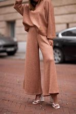 Zdjęcie BASTET Szerokie spodnie z dzianiny 2451 brąz melanż - Serock