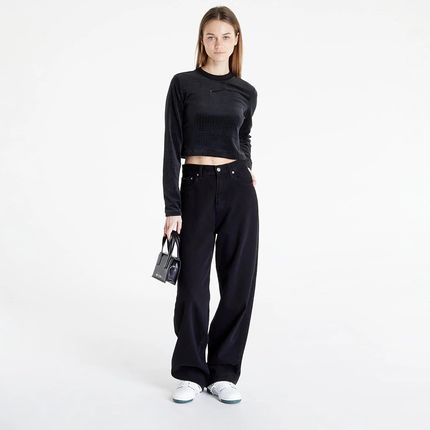 Nike Sportswear Women's Velour Long-Sleeve Top Black/ Anthracite