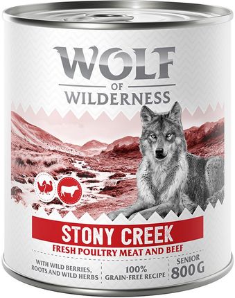 Wolf Of Wilderness Senior Expedition Stony Creek Drób Z Wołowiną 6x800g