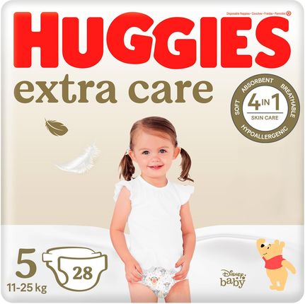 Pieluchy HUGGIES Extra Care 5 (11-25kg) 28 szt
