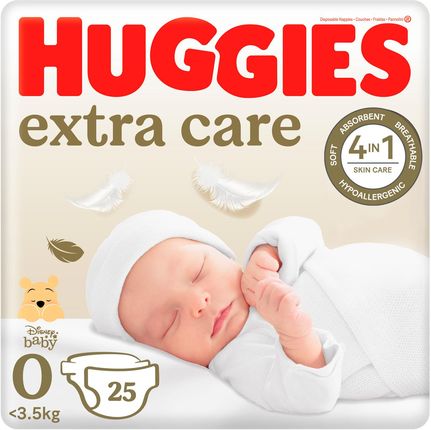 HUGGIES Pieluchy Extra Care 0 25szt