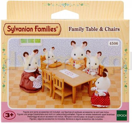 Epoch Sylvanian Families Stół Z 4 Krzesłami + Krzesełko 2933