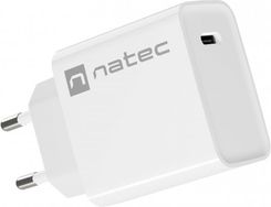Ładowarka do telefonu Ładowarka sieciowa Natec Ribera 1x USB TYP-C 20W - biała (NUC-2059) - zdjęcie 1