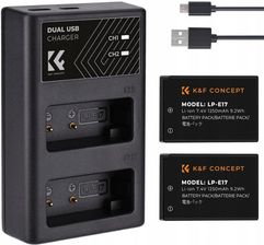 K&F Zestaw Ładowarka + 2x Bateria Akumulator LP-E17 Canon EOS RP 750D M3 77 M5 M6 800D 760D 750D 77D