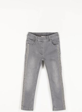 Spodnie jeansowe z ozdobnymi lampasami o fasonie SLIM