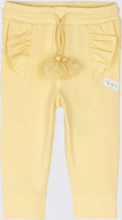 Spodnie dresowe żółte z falbankami