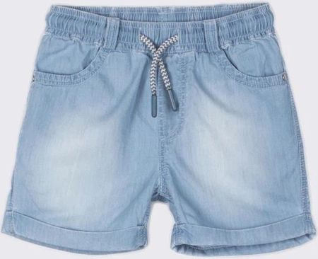 Krótkie spodenki niebieskie jeansowe z wiązaniem w pasie