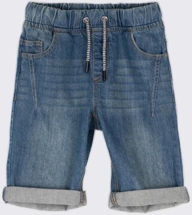 Krótkie spodenki jeansowe wiązane w pasie