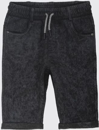 Krótkie spodenki  w kolorze czarnego jeansu z przetarciami