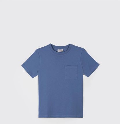 T-shirt z krótkim rękawem niebieski gładki