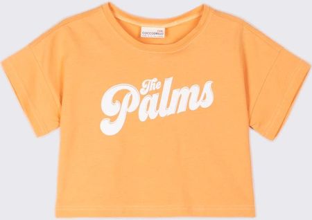 T-shirt z krótkim rękawem pomarańczowy crop top