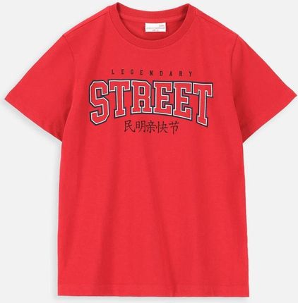 T-shirt z krótkim rękawem czerwony z napisami