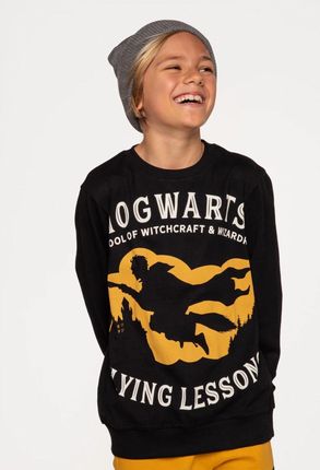 T-shirt z długim rękawem czarny z nadrukiem, licencja HARRY POTTER