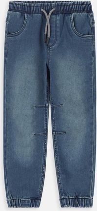 Spodnie jeansowe granatowe joggery o fasonie SLIM
