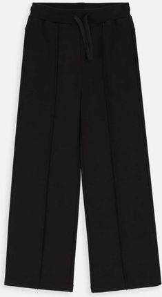 Spodnie dresowe czarne z szeroką nogawką