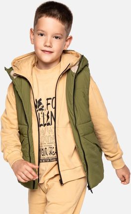 Bezrękawnik chłopięcy pikowany z powłoką DWR