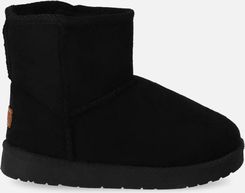 Buty zimowe czarne botki ocieplane futerkiem