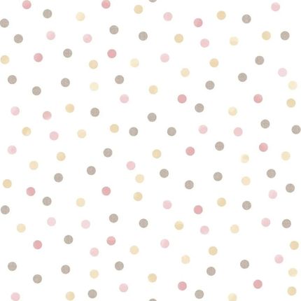 Noordwand Mondo Baby Confetti Dots Różowo-Biało-Brązowa 444881
