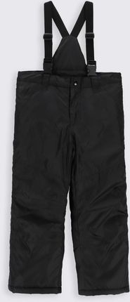Spodnie zimowe czarne narciarskie na szelkach