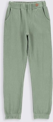 Spodnie dresowe zielone luźne z kieszeniami o fasonie REGULAR