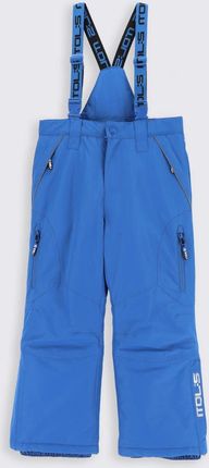 Spodnie zimowe niebieskie narciarskie na szelkach