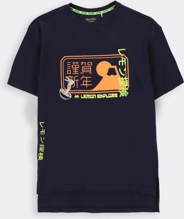 T-shirt z krótkim rękawem z grafiką i opuszczonym ramieniem