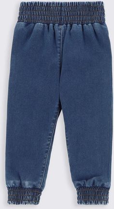 Spodnie jeansowe niebieskie gładkie z obniżonym krokiem