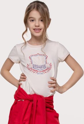 Koszulka z krótkim rękawem dziewczęca basic z grafiką
