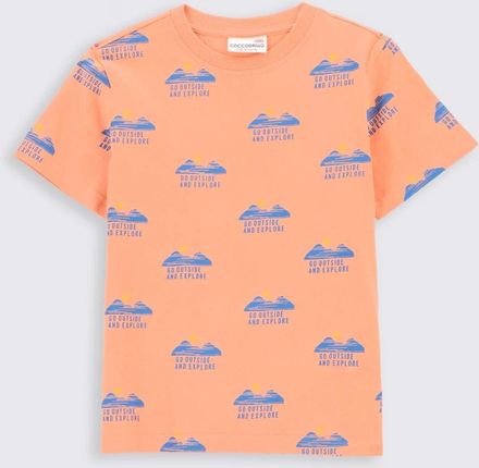 T-shirt z krótkim rękawem pomarańczowy z printem