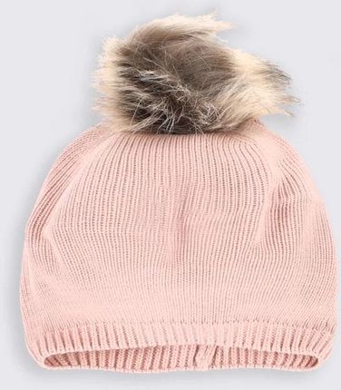 Czapka różowa pojedyncza swetrowa typu beret