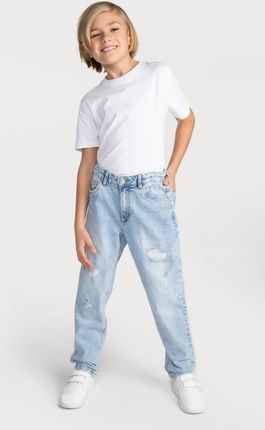 Spodnie jeansowe niebieskie z prostą nogawką o fasonie REGULAR
