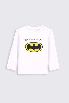 T-shirt z długim rękawem biały,licencja BATMAN
