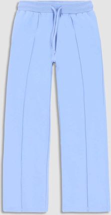 Spodnie dresowe CULOTTE błękitne z rozszerzanymi nogawkami