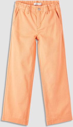 Spodnie tkaninowe WIDE LEG pomarańczowe z szeroką nogawką