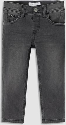 Spodnie jeansowe REGULAR FIT grafitowe z efektem sprania