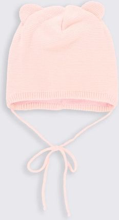 Czapka różowa podwójna swetrowa