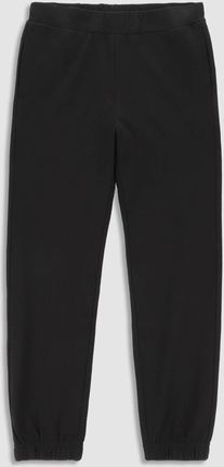 Spodnie dresowe czarne gładkie z kieszeniami