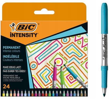 Bic Intensity Permanent Intense+Pastel+Metallic Markery Pudełko 24Szt.