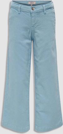 Spodnie tkaninowe WIDE LEG niebieskie z rozszerzaną nogawką
