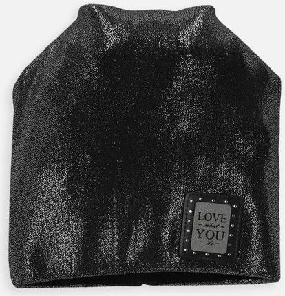 Czapka czarna pojedyncza swetrowa